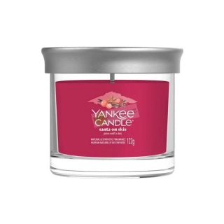 Yankee Candle Signature Tumbler malá vonná svíčka Santa on skis