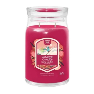 Yankee Candle Signature velká vonná svíčka Santa on skis