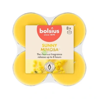 Bolsius maxi vonné čajové svíčky true scents Sunny Mimosa 8 ks