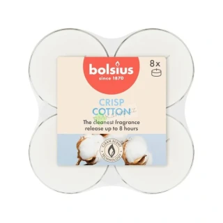 Bolsius maxi vonné čajové svíčky true scents Fresh Cotton 8 ks