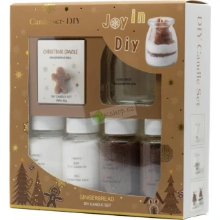 Dárková sada Joy in Diy sypaný vosk pro výrobu svíček Gingerbread Gingerbread Doll