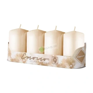 Emocio adventní svíčky 40x80 krémové 4 ks